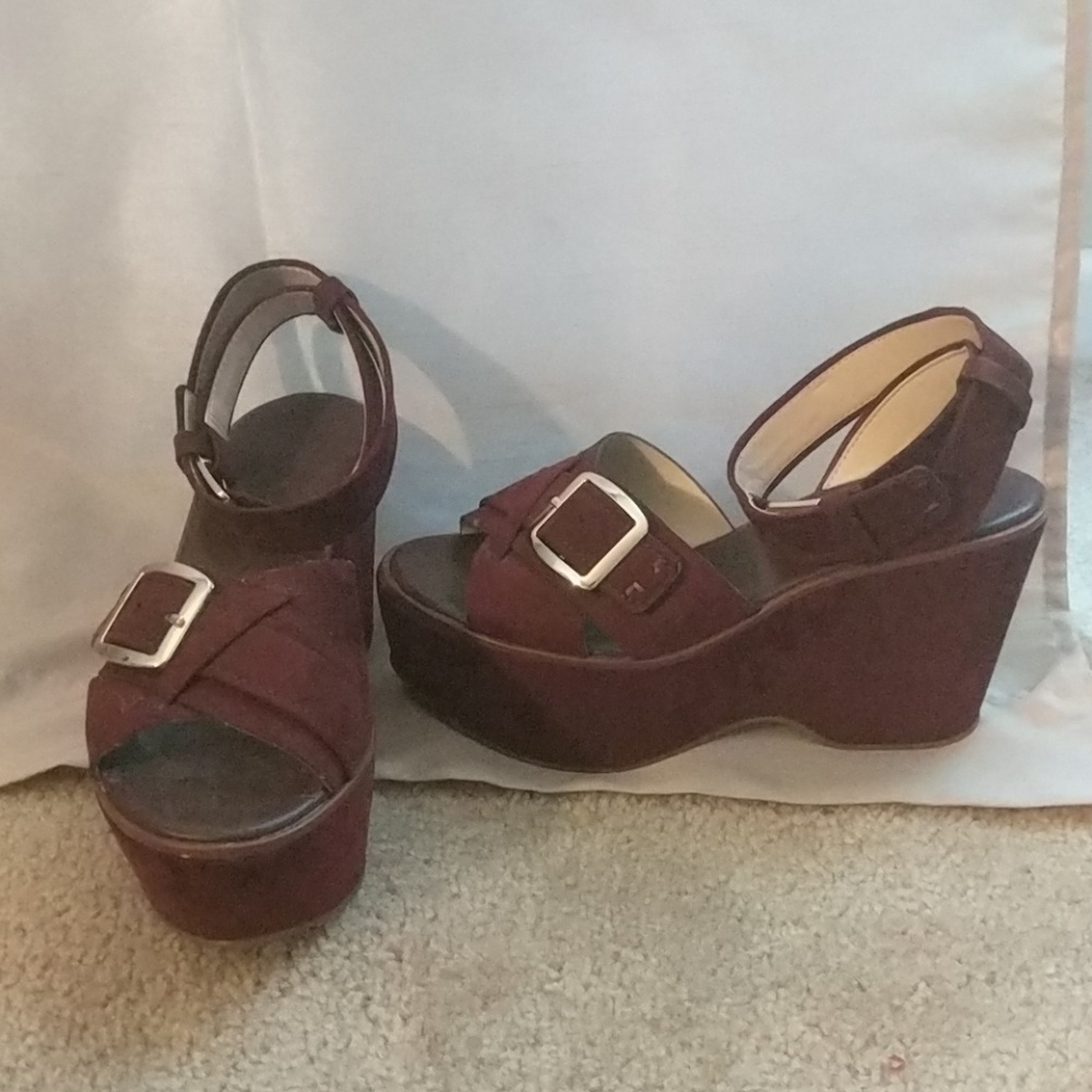 Brown Faux Suede Sandals